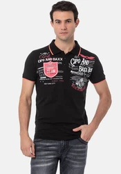 Cipo & Baxx Poloshirt Rot/Braun/Blau/Schwarz