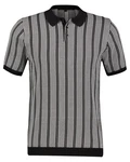 Drykorn Poloshirt Strickpolo TRITON 10 Regular Fit Kurzarm Schwarz/Grau/Dunkelrot/Dunkelgrau