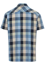 camel active Kurzarmhemd Shortsleeve Shirt Blau/Hellblau/Dunkelblau