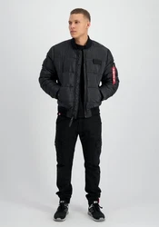 Alpha Industries Bomberjacke MA-1 Puffer Schwarz/Blau/Grau/Dunkelblau