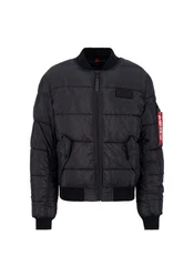 Alpha Industries Bomberjacke MA-1 Puffer Schwarz/Blau/Grau/Dunkelblau