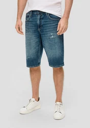 s.Oliver Stoffhose Jeans-Shorts Regular Fit Mid Rise Straight Leg Weiß/Creme