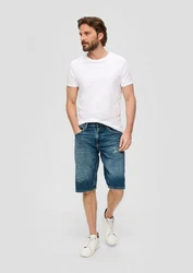 s.Oliver Stoffhose Jeans-Shorts Regular Fit Mid Rise Straight Leg Weiß/Creme