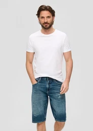 Stoffhose Jeans-Shorts / Regular Fit / Mid Rise / Straight Leg