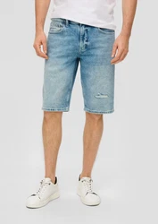s.Oliver Stoffhose Jeans-Shorts Regular Fit Mid Rise Straight Leg Weiß/Creme
