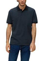 s.Oliver Kurzarmshirt Poloshirt Dunkelblau/Blau/Grau