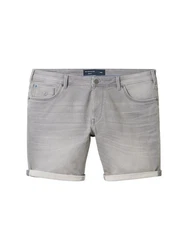 TOM TAILOR PLUS Jeansshorts Grau/Khaki/Hellgrau