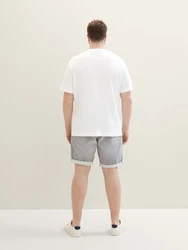 TOM TAILOR PLUS Jeansshorts Grau/Khaki/Hellgrau