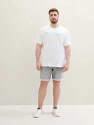 TOM TAILOR PLUS Jeansshorts Grau/Khaki/Hellgrau