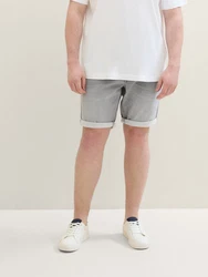 TOM TAILOR PLUS Jeansshorts Grau/Khaki/Hellgrau