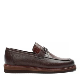Celal Gltekin 642-1530 Loafer Croco-geprgtes Leder mit Metall-Detail.