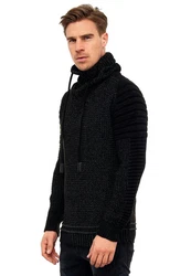 Rusty Neal Strickpullover hochabschließender Kragen Schwarz
