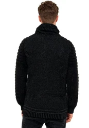 Rusty Neal Strickpullover hochabschließender Kragen Schwarz