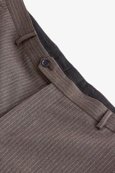 Next Anzughose Slim Fit mit Streifen Braun/Grau/Khaki/Beige