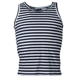 Muskelshirt Marine Tank-Top, wei-blau (1-tlg)