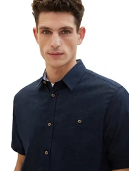 TOM TAILOR Kurzarmhemd Regular Hemd Blau (7362)