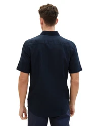 TOM TAILOR Kurzarmhemd Regular Hemd Blau (7362)