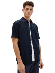 TOM TAILOR Kurzarmhemd Regular Hemd Blau (7362)