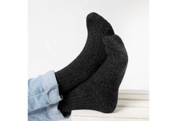 OCCULTO Norwegersocken Modell Finn (6-Paar) Schwarz/Dunkelgrau
