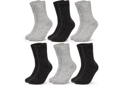 OCCULTO Norwegersocken Modell Finn (6-Paar) Grau/Dunkelgrau/Schwarz