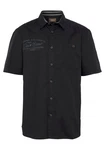 Man's World Kurzarmhemd Schwarz/Dunkelblau