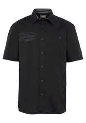 Man's World Kurzarmhemd Schwarz/Dunkelblau
