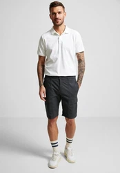 STREET ONE MEN Cargohose mit Taschen Blau/Schwarz/Dunkelblau/Dunkelgrau