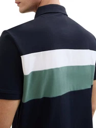 TOM TAILOR Poloshirt nachtblau/smaragd/weiß