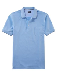 OLYMP Poloshirt Casual Blau/Hellblau
