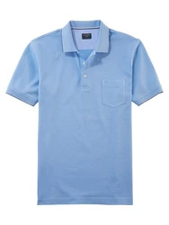 OLYMP Poloshirt Casual Blau/Hellblau