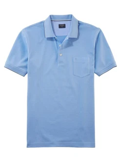 OLYMP Poloshirt Casual Blau/Hellblau OLYMP Poloshirt Casual Blau/Hellblau