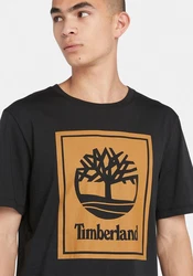 Timberland T-Shirt STACK LOGO Kurzarm Tee Beige/Schwarz/Braun