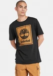Timberland T-Shirt STACK LOGO Kurzarm Tee Beige/Schwarz/Braun