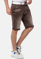 Cipo & Baxx Jeansshorts Braun/Dunkelbraun/Grau
