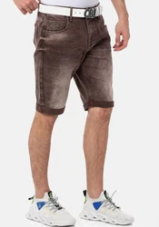 Cipo & Baxx Jeansshorts Braun/Dunkelbraun/Grau
