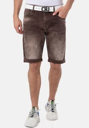 Cipo & Baxx Jeansshorts Braun/Dunkelbraun/Grau