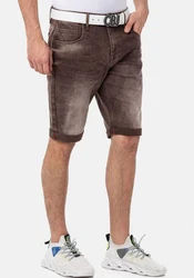 Cipo & Baxx Jeansshorts Braun/Dunkelbraun/Grau