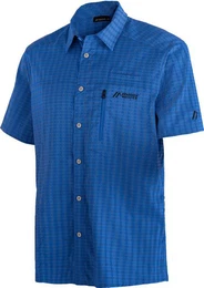Funktionshemd Mats S/S He-Hemd 1/2 Arm el. blue / brown check