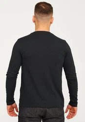 Jack & Jones Langarmshirt JCORISE INFINITY TEE LS CREW NECK Dunkelblau/Schwarz