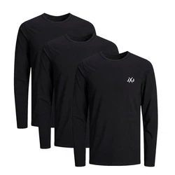 Jack & Jones Langarmshirt JCORISE INFINITY TEE LS CREW NECK Dunkelblau/Schwarz