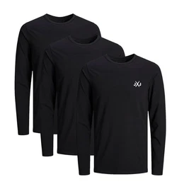 Langarmshirt JCORISE INFINITY TEE LS CREW NECK 3-Pack Herren Langarmshirt 3er Pack Unifarben Basic Stretch Shirt Baumwolle