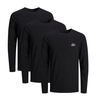Jack & Jones Langarmshirt JCORISE INFINITY TEE LS CREW NECK Dunkelblau/Schwarz