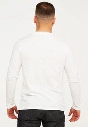 Jack & Jones Langarmshirt JCORISE INFINITY TEE LS CREW NECK Weiß/Dunkelblau