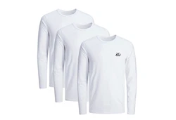 Jack & Jones Langarmshirt JCORISE INFINITY TEE LS CREW NECK Weiß/Dunkelblau