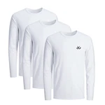Jack & Jones Langarmshirt JCORISE INFINITY TEE LS CREW NECK Weiß/Dunkelblau