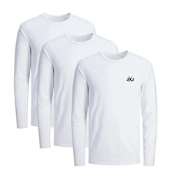 Jack & Jones Langarmshirt JCORISE INFINITY TEE LS CREW NECK Weiß/Dunkelblau