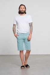 Feuervogl Chinoshorts fv-Li:am Slim Fit Türkis/Grün