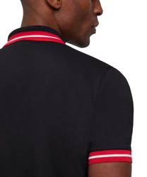 FALKE Poloshirt Schwarz/Dunkelrot