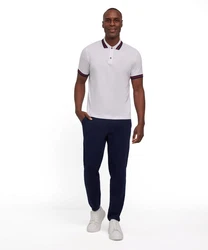 FALKE Poloshirt Weiß/Dunkelblau/Creme/Lila/Dunkelrot