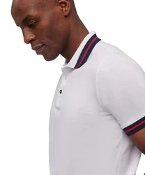 FALKE Poloshirt Weiß/Dunkelblau/Creme/Lila/Dunkelrot